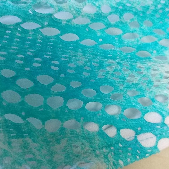 The Bikini Lab Swim Bikini Lab Aqua Eyelet Hipster Bikini Bottom M